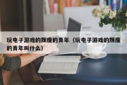 玩电子游戏的颓废的青年（玩电子游戏的颓废的青年叫什么）