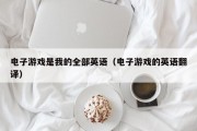 电子游戏是我的全部英语（电子游戏的英语翻译）