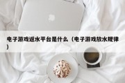 电子游戏返水平台是什么（电子游戏放水规律）