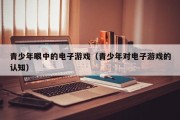 青少年眼中的电子游戏（青少年对电子游戏的认知）
