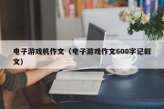 电子游戏机作文（电子游戏作文600字记叙文）