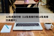 12生肖排行榜（12生肖排行榜12生肖排行表图片）