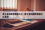 电子游戏静默期是什么（电子游戏静默期是什么意思）