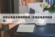 石家庄有电子游戏学校吗（石家庄电竞学校地址）