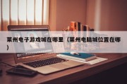 莱州电子游戏城在哪里（莱州电脑城位置在哪）